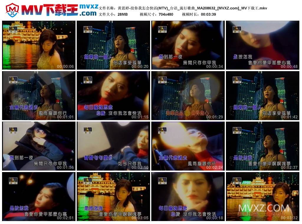 黄思婷-没你我怎会快活(MTV)_台语_流行歌曲_MA208632